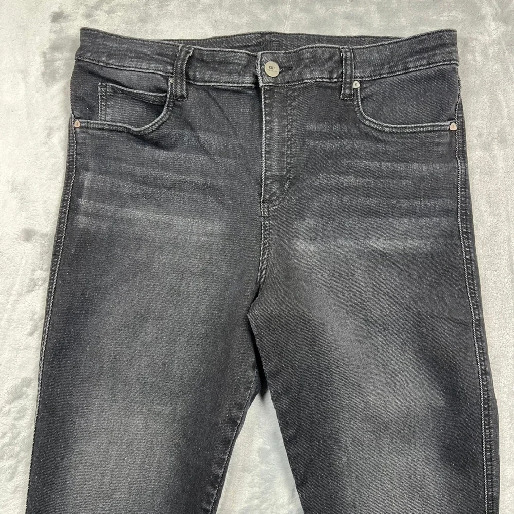 Kut from the Kloth Jeans Womens 16 Black High Rise Ankle Slim Straight SP327MA7
